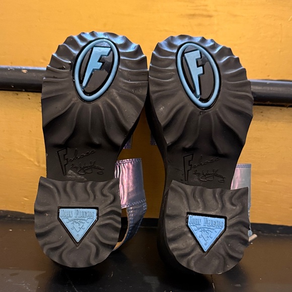 John Fluevog Holographic Chunky Sandals - Picture 9 of 10